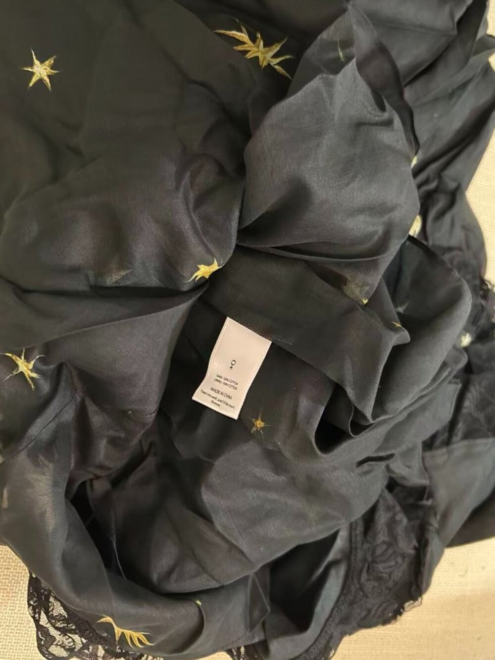 Selkie Saint Cupid Midi Dress Black Gold Star Small - Picture 11 of 12